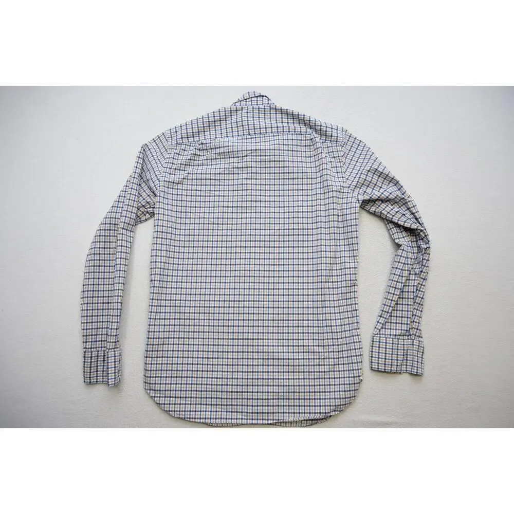 J Crew Dress Shirt Plaid Long‎ Sleeve Casual Button Up Mens Sz Small